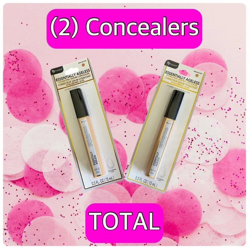 NEW B-PURE Essentially Ageless Hydrating Serum Concealer ~ Set of (2) Med Deep